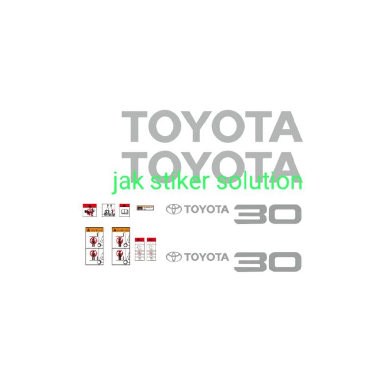 Stiker Forklift Toyota 30