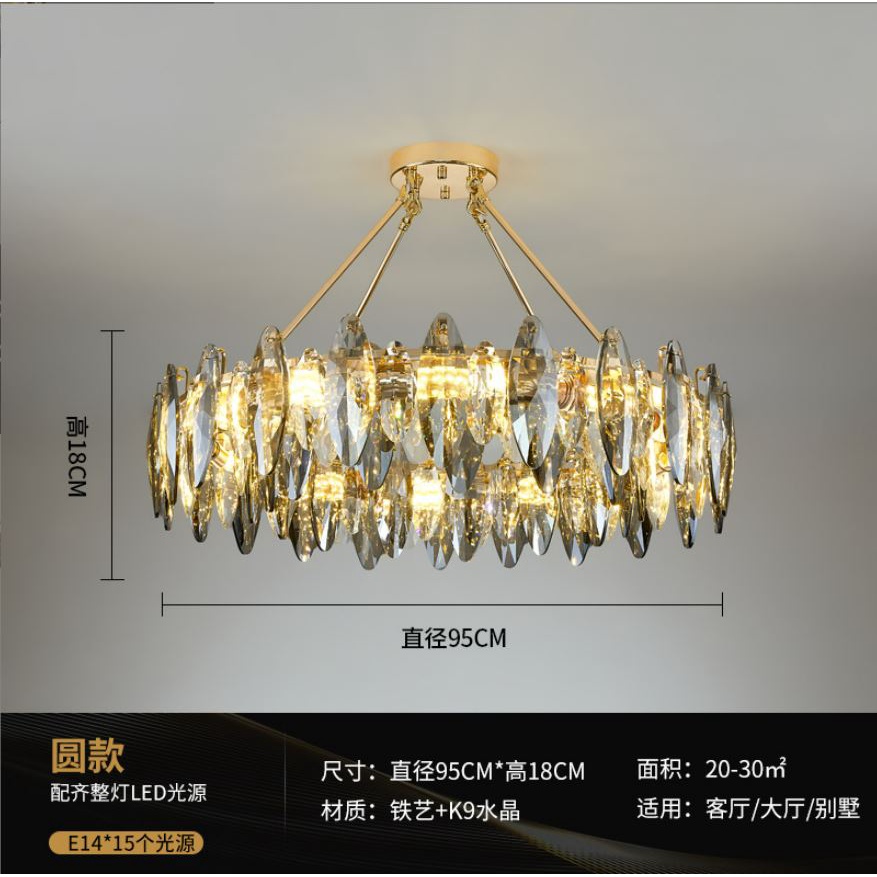 Lampu Ruang Tamu Keluarga Kristal Cristal Gantung Hias Plafon Mewah lampu langit langit terbaru best