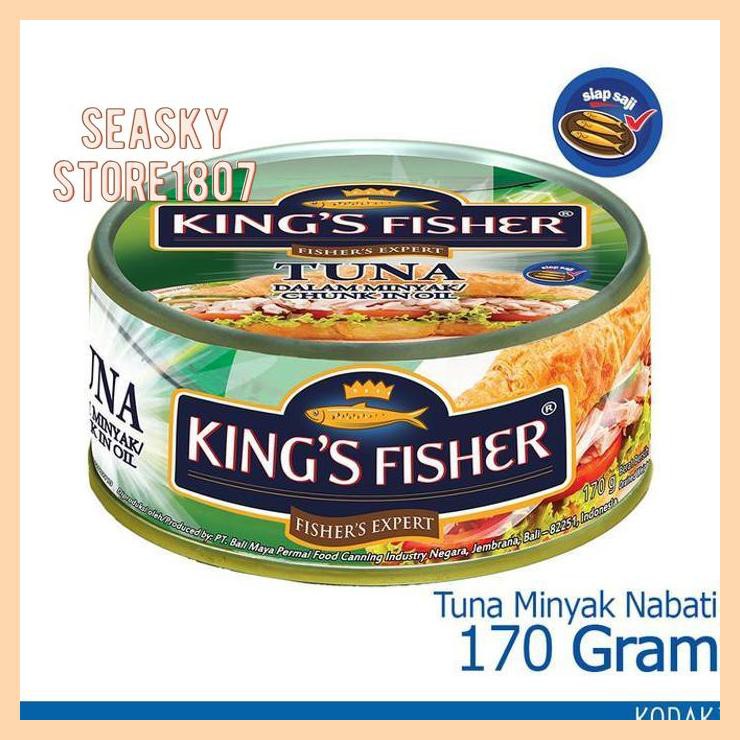 

[ KING'S FISHER TUNA MINYAK NABATI TUNA IN OIL DAGING TUNA 170 G]