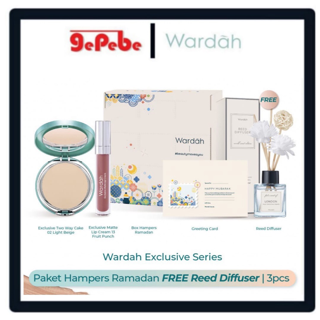 Wardah Exclusive Series Paket Hampers (Exc Matte Lipcream, Exc TWC, FREE Reed Diffuser)