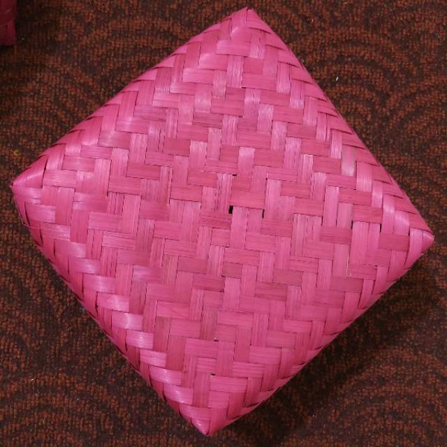 Besek warna 20x20 besek nasi  besek murah besek bambu  