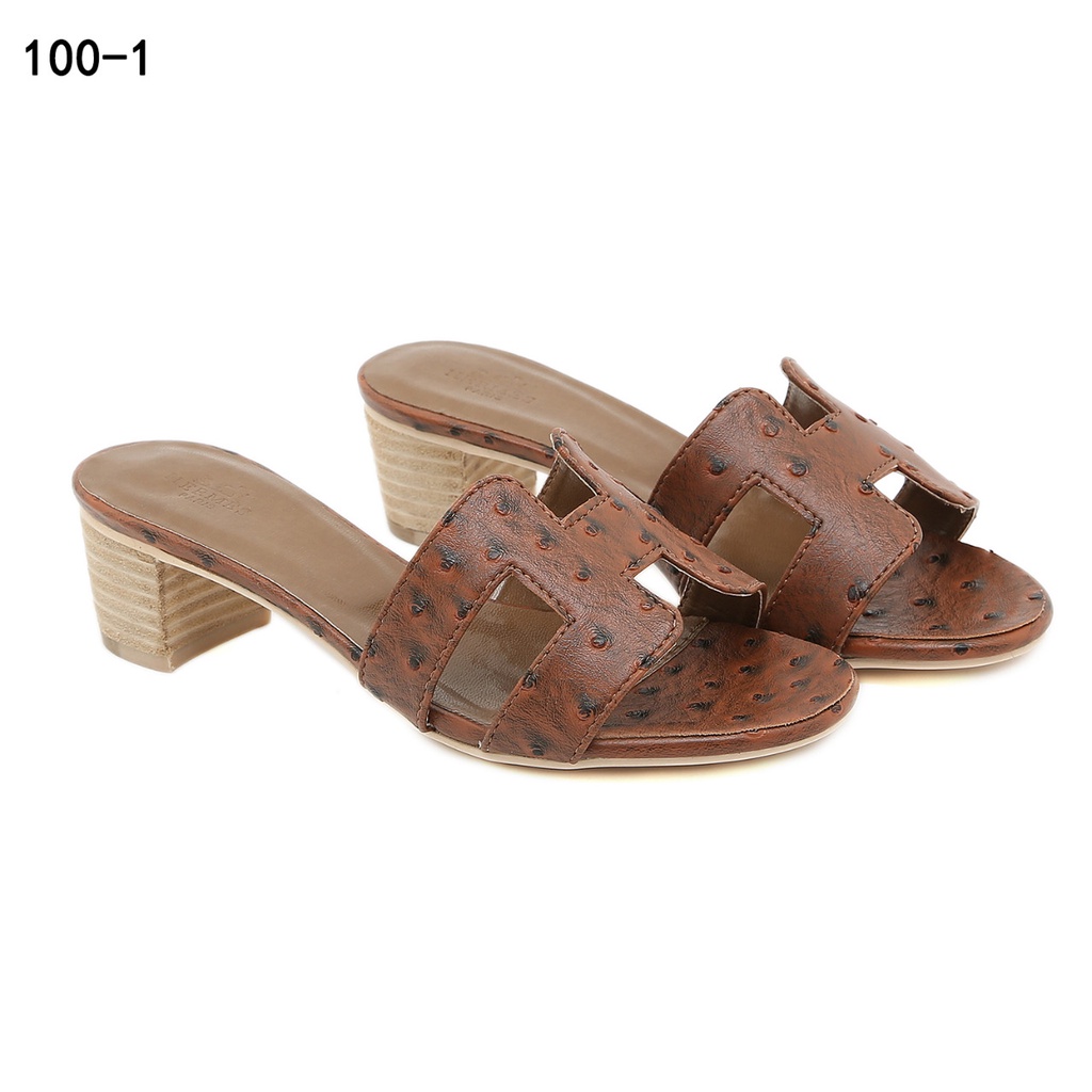 HS Oasis Sandals In Ostrich Leather #100-1