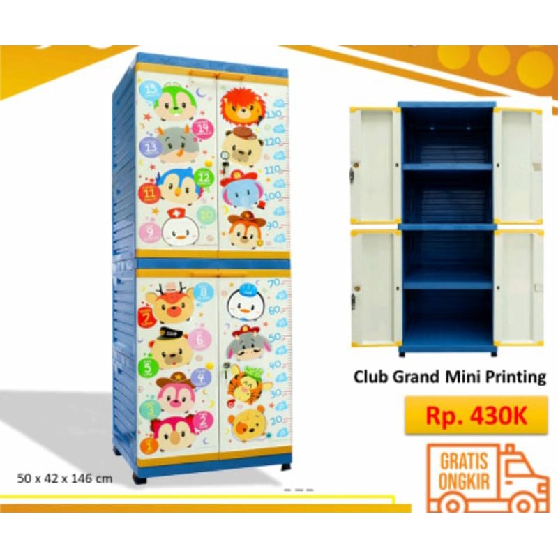 Lemari pakaian plastik karakter