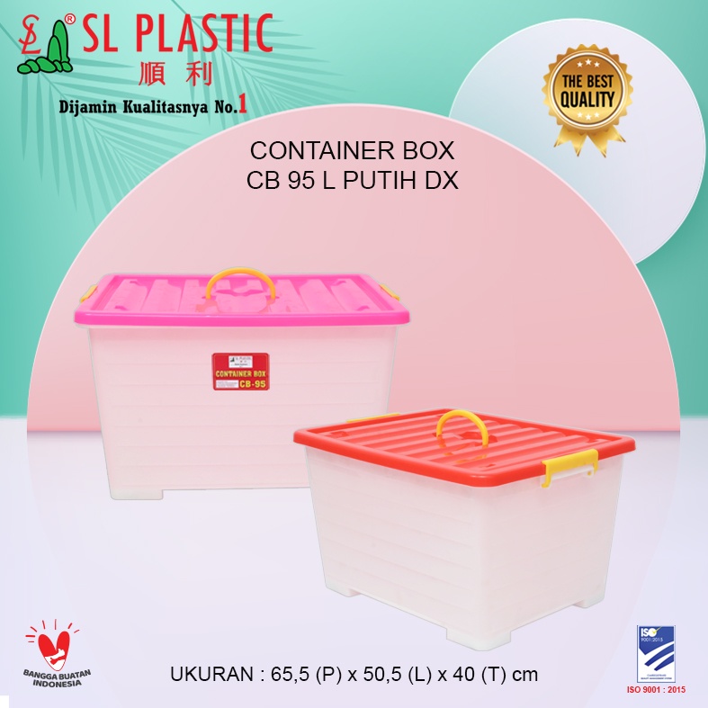 Box Storage / Container Kontainer Box CB- 95 Liter PUTIH SL Plastic
