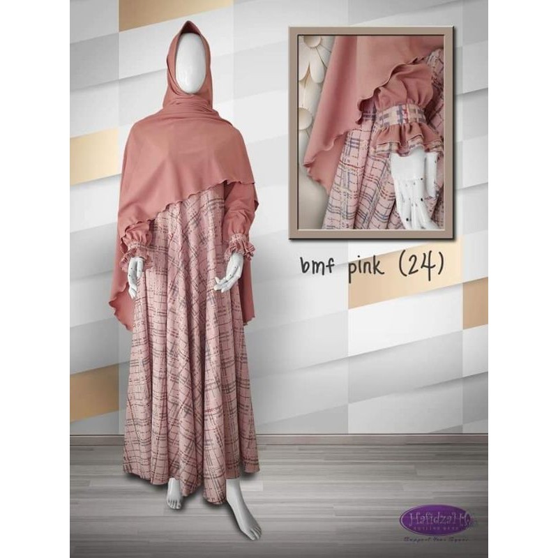 -SOLD- Gamis RH BMF pink kotak