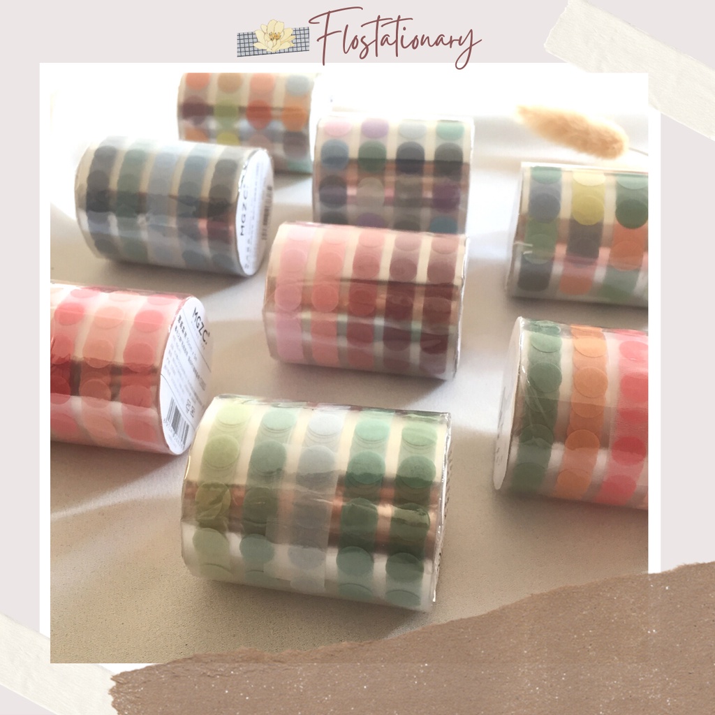 

Dot Stiker / Selotip Washi Roll Untuk Dekorasi Scrapbook / Diary Diy