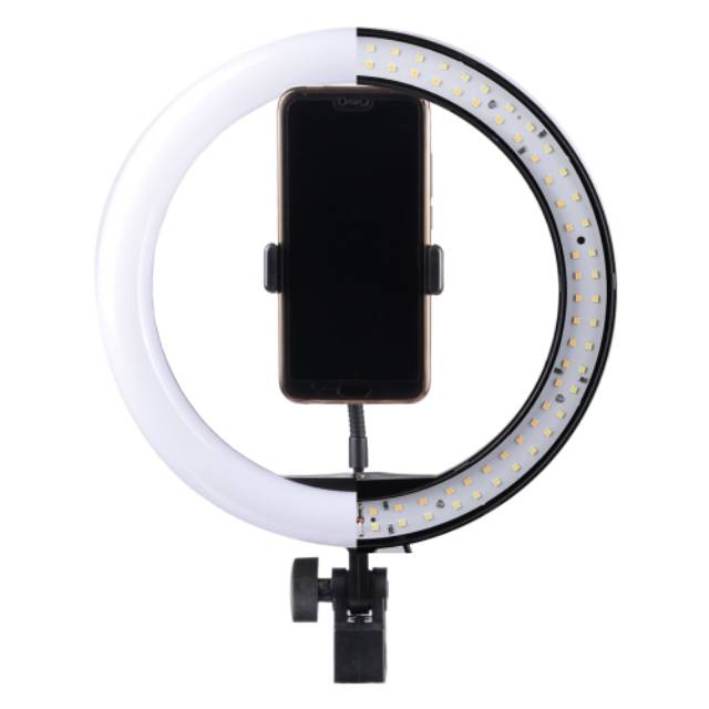 Lampu Halo Ring Light Curve LED Selfie 120 LED 10 Inch with Smartphone Holder + Tripod 2M