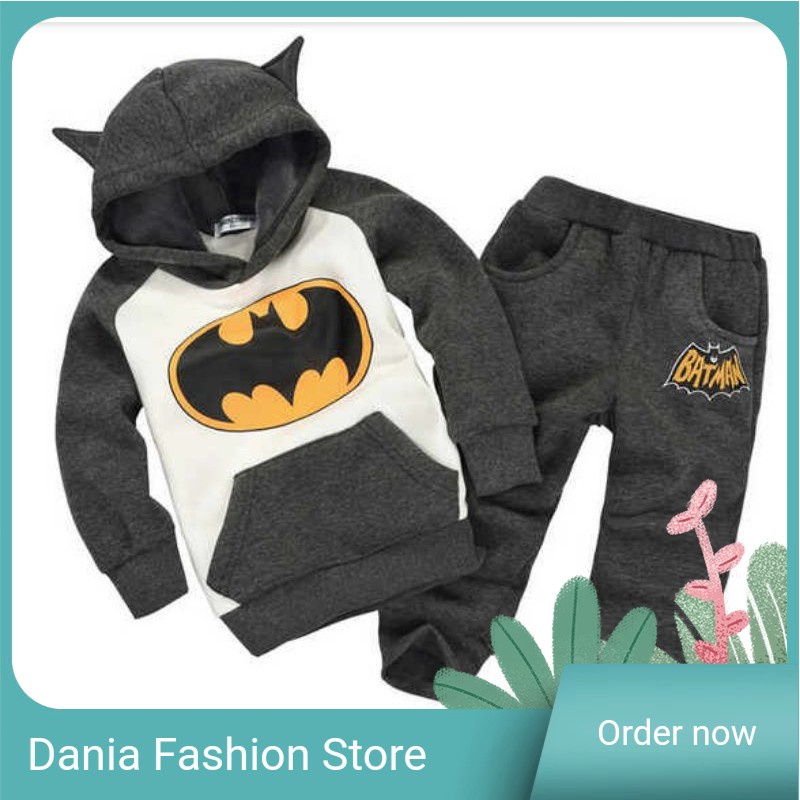 Setelan Anak Laki Laki Motif Batman Untuk Anak Umur 3 4 5 Tahun