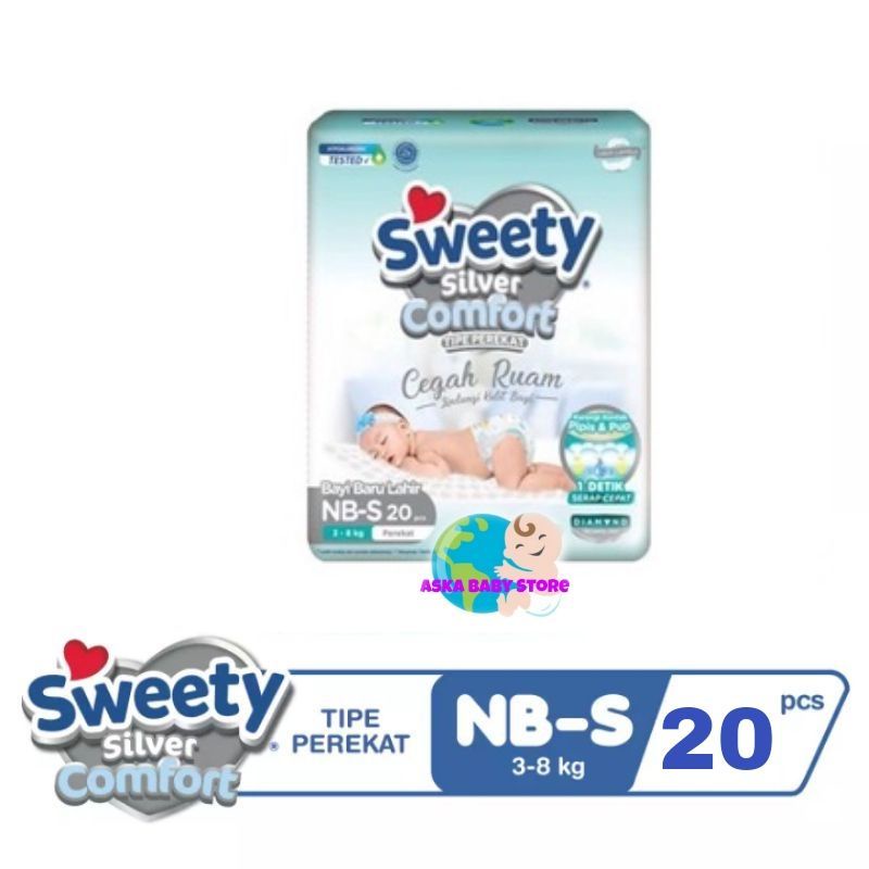 SWEETY SILVER COMFORD POPOK PEREKAT CEGAH RUAM NB-S 20 / SWEETY BRONZE COMFORT POPOK PEREKAT NB-S 24 / NB-S 20 / NB-S 44 / NB-S 40