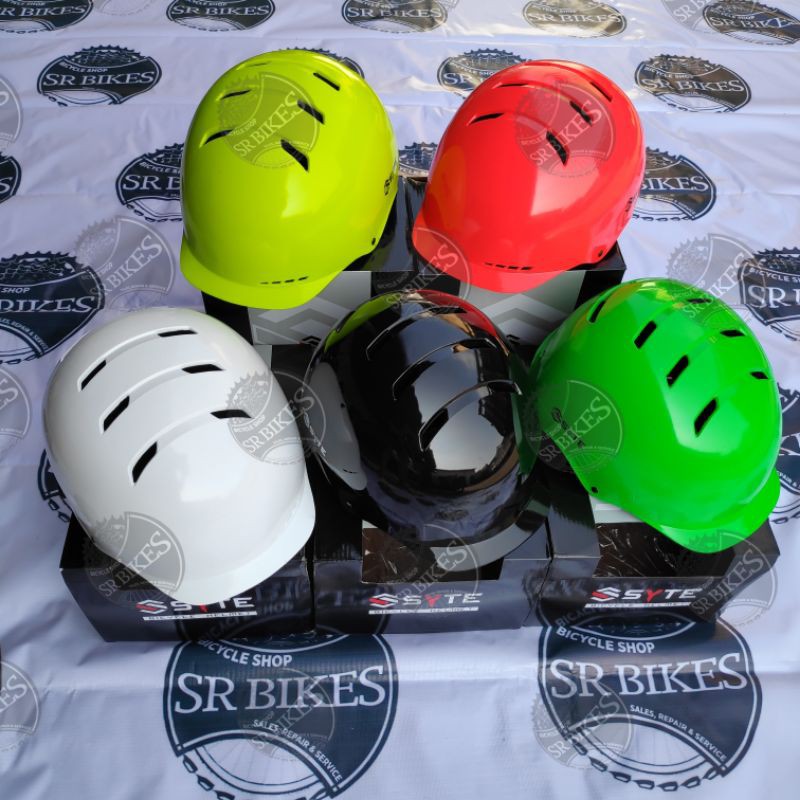 Helm Sepeda Lipat Minion Seli Bike Helmet. Ada Lampu LED. SYTE ST-F164