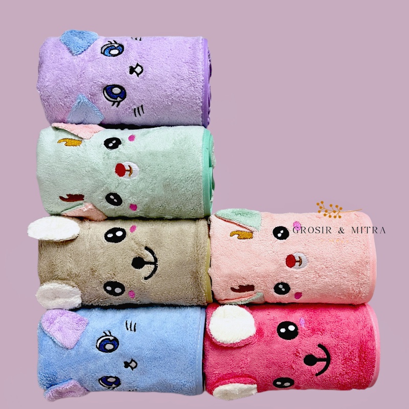 Handuk Mandi Bayi Handuk Anak Handuk Bayi Besar Microfiber Lembut Murah Berdaya Serap Tinggi Perlengkapan Kamar Mandi Berkualitas Ukuran 50x100cm Handuk couple Handuk Mandi Dewasa Bayi Anak Baby UnisexTelingaNEW