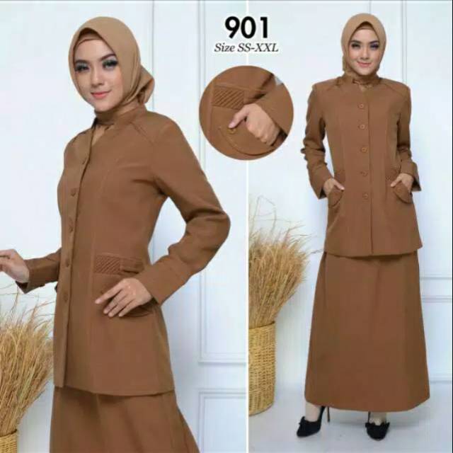 Blezer Baju kerja kantor set rok  seragam Pemda Dinas seragam baju Pemda Guru Blezer wanita