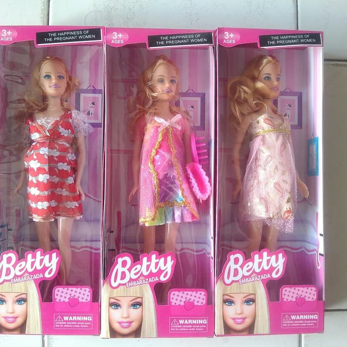 Terlaris Boneka Barbie Hamil + Bayi Perut Bisa Dibuka