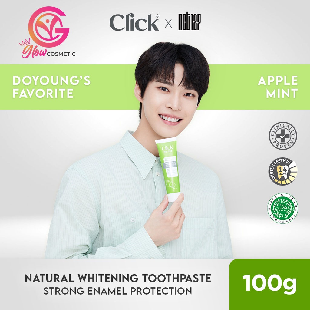 CLICK NATURAL TOOTHPASTE WHITENING+STRONG ENAMEL PROTECTION APPLE MINT 100 GR