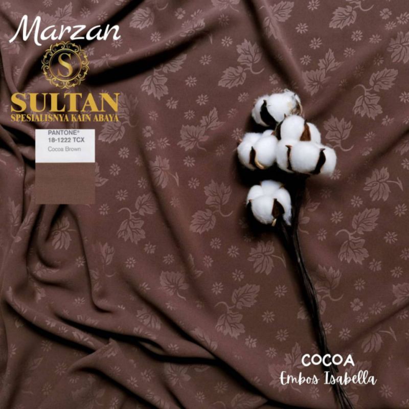 50CM EMBOS ISABELLA MARZAN COCOA ANTI UV KAIN SULTAN