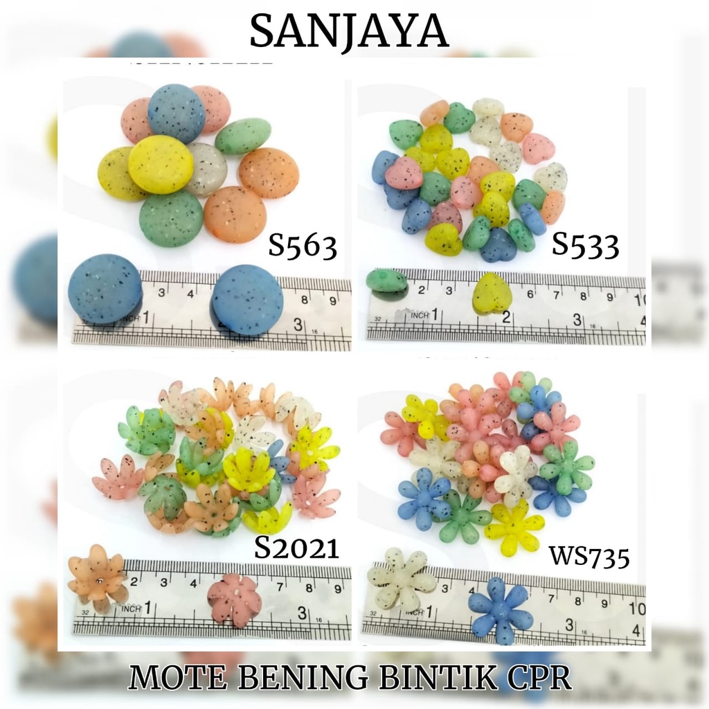 MOTE BINTIK / MANIK BINTIK / MANIK ANEKA BENTUK MOTIF BINTIK / MANIK SUSU BINTIK / MANIK BENING BINTIK / MOTE BENING &amp; SUSU BINTIK