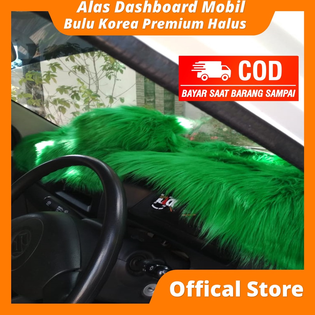 Alas Bulu Dasboard Mobil 40x150cm Bulu Korea Panjang Bulu 6,5cm