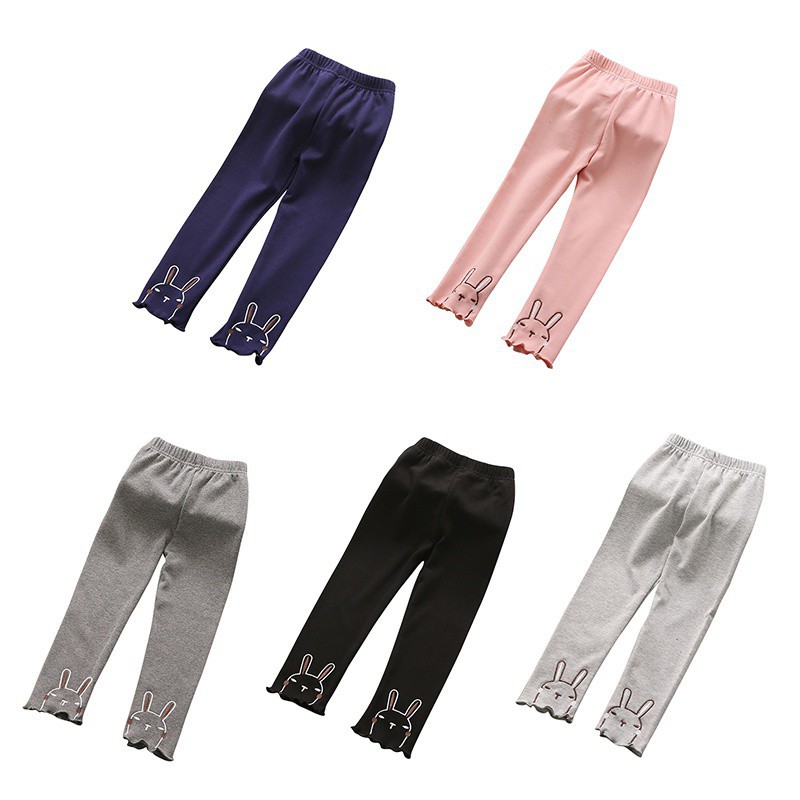 Celana Legging Ruffle Motif Bordir Kartun Bahan Katun Celana Legging Ruffle Motif Bordir Kartun Bahan Katun