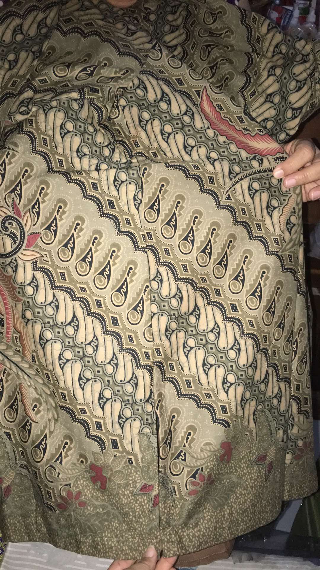 Kemeja Batik Pria Lengan Panjang Premium Parang Seling Kusumo Hijau Terang 725594 Cap 72