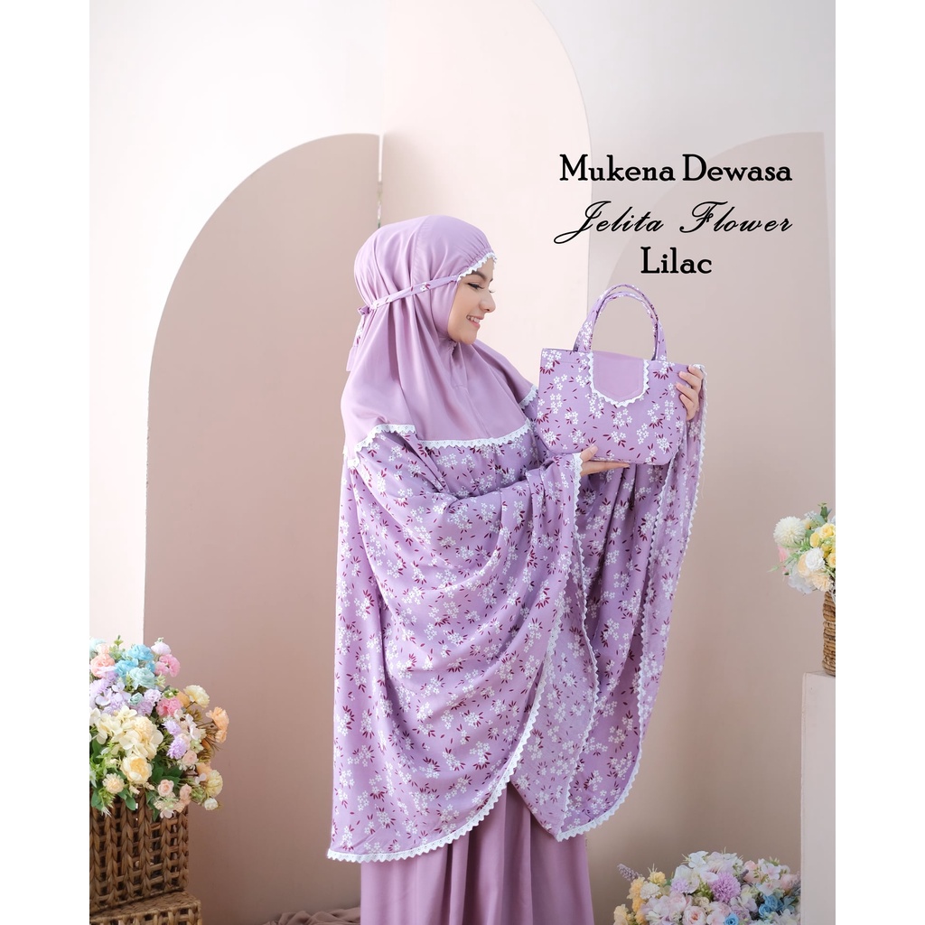 Jumuna - Mukena Dewasa Traveling Rayon Premium Motif Jelita