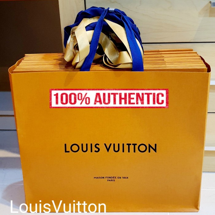 

BISA BAYAR DITEMPAT Paperbag Louis Vuitton Limited New Medium Authentic LV bag Tas ori - M