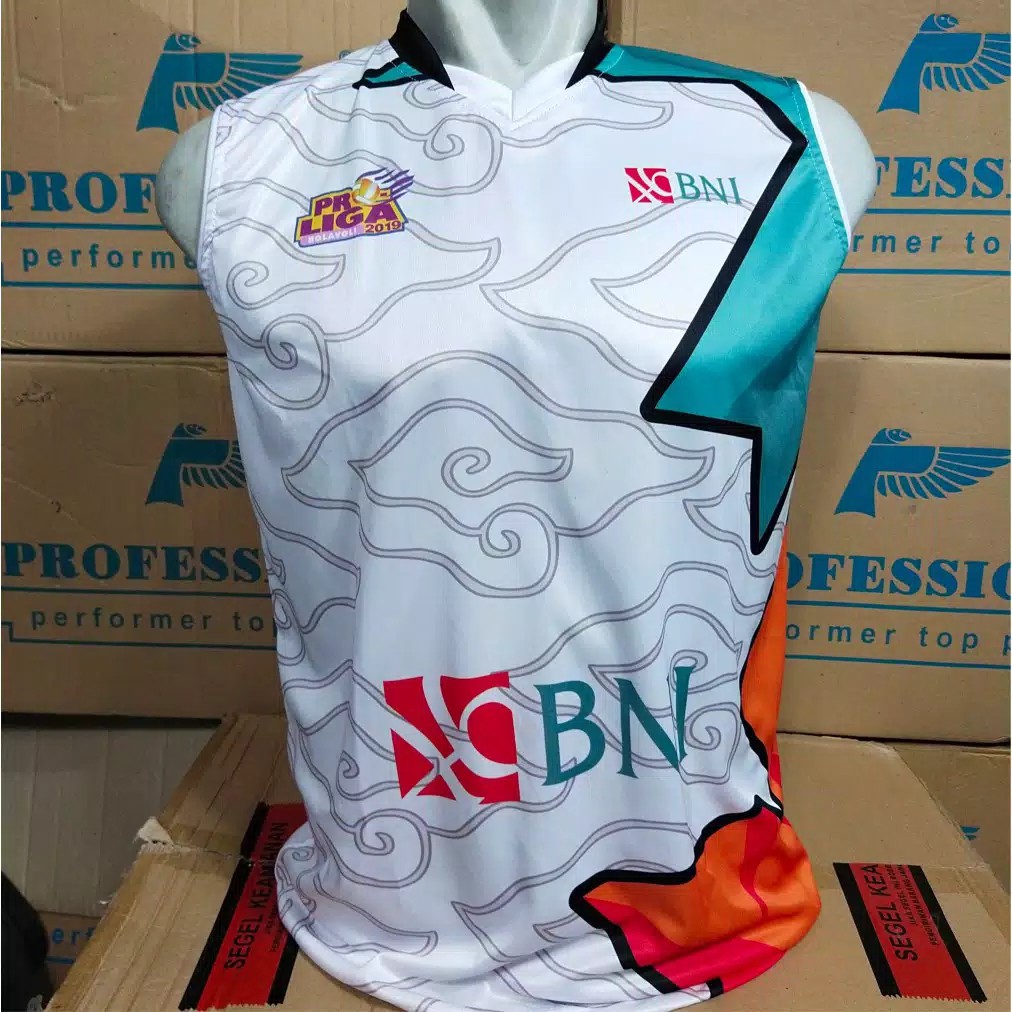 JERSEY VOLY BNI PROLIGA KAOS OLAHRAGA PRINTING SINGLET