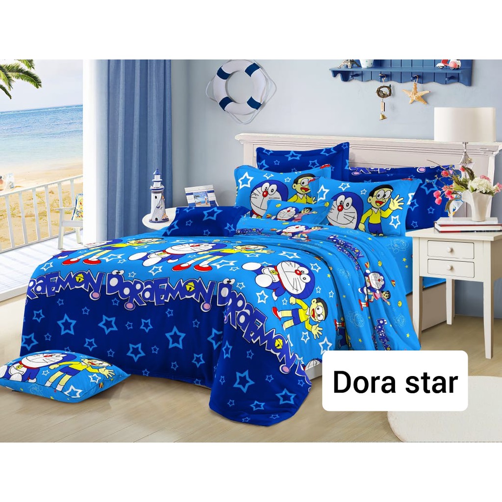 [BISA COD] SEPRAI/SPREI/SEPREI 3D MOTIF BONITA DORAEMON TERMURAH BERKUALITAS UKURAN 180x200