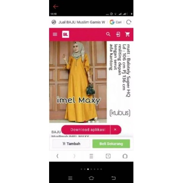 Imel maxy dress fashion muslim remaja wanita