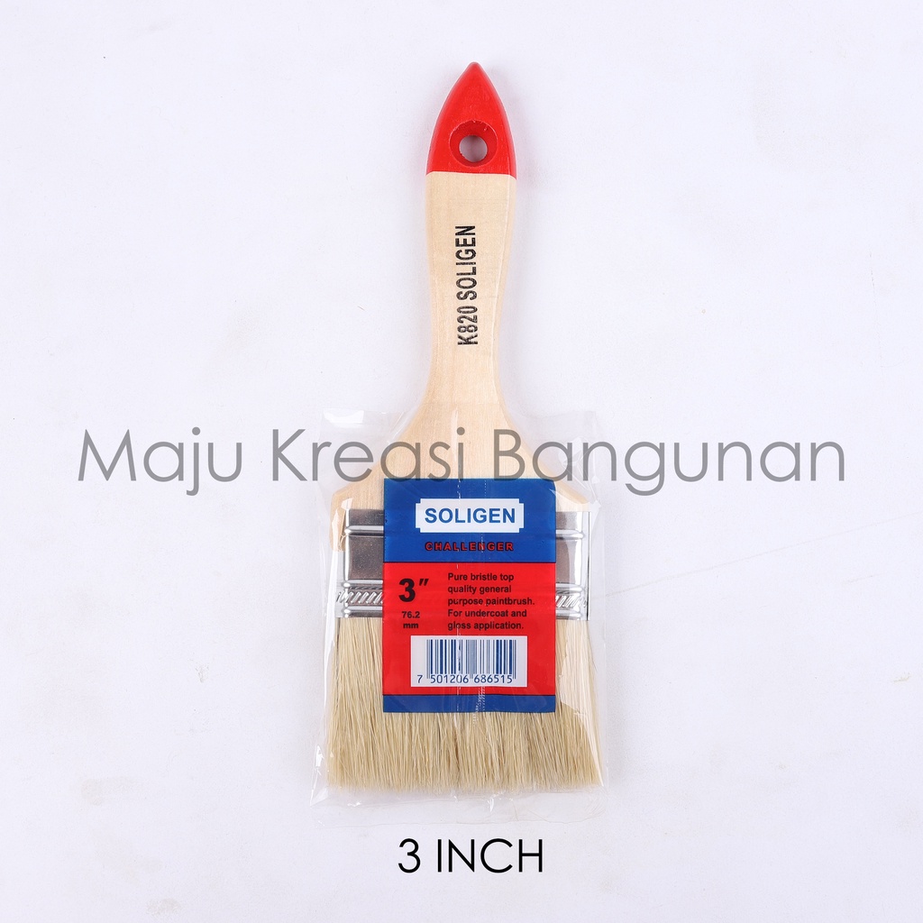Kuas Cat Soligen 3&quot; Inch K820 Kayu Paint Brush 820K Tembok Dinding Inci In