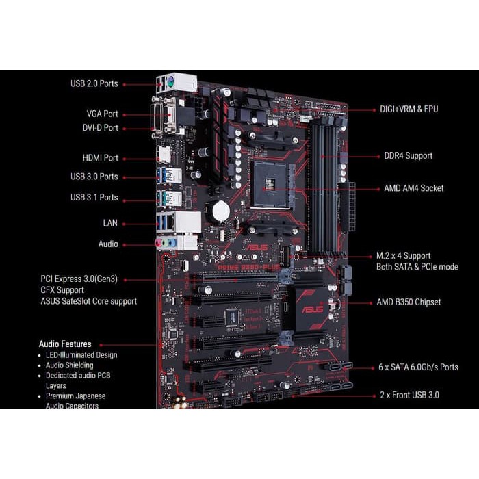 mainboard ASUS PRIME B350-PLUS