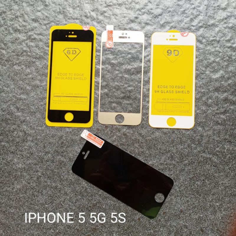 Tempered glass iPhon 5 5G 5S . 4 4S 4G . X / XS / 11 Pro 5.8&quot; full anti gores kaca screen guard pelindung layar