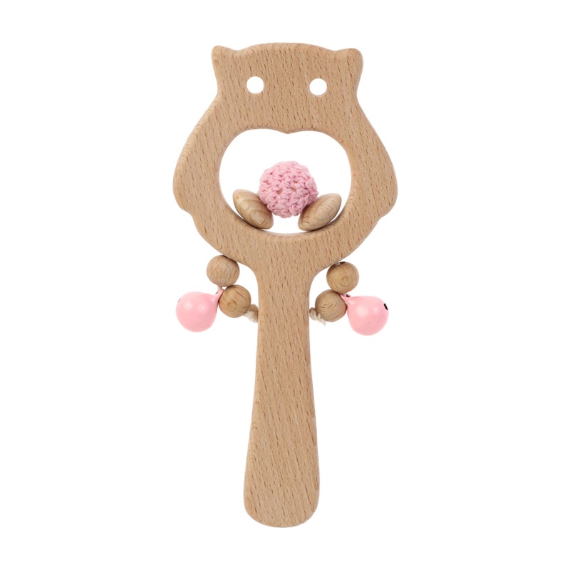 Mary Mainan Teether Bayi Bentuk Burung Hantu Bahan Kayu