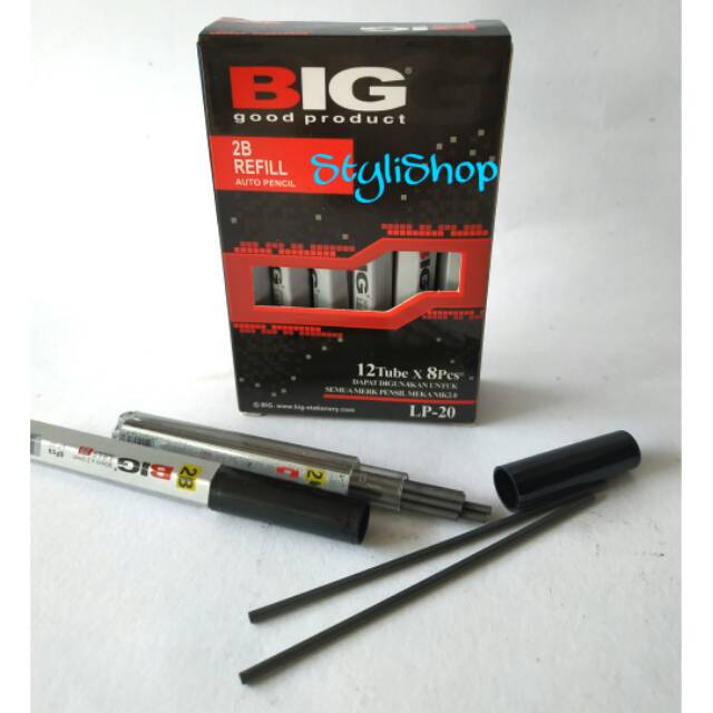 

Isi Pensil Mekanik 2.0mm 2B Big LP-20 per Tabung