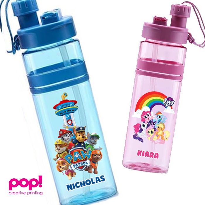 Botol Minum Custom 700ml Souvenir Anak Kado Ulang Tahun minion little pony frozen elsa superhero minecraft baby shark paw patrol avengers