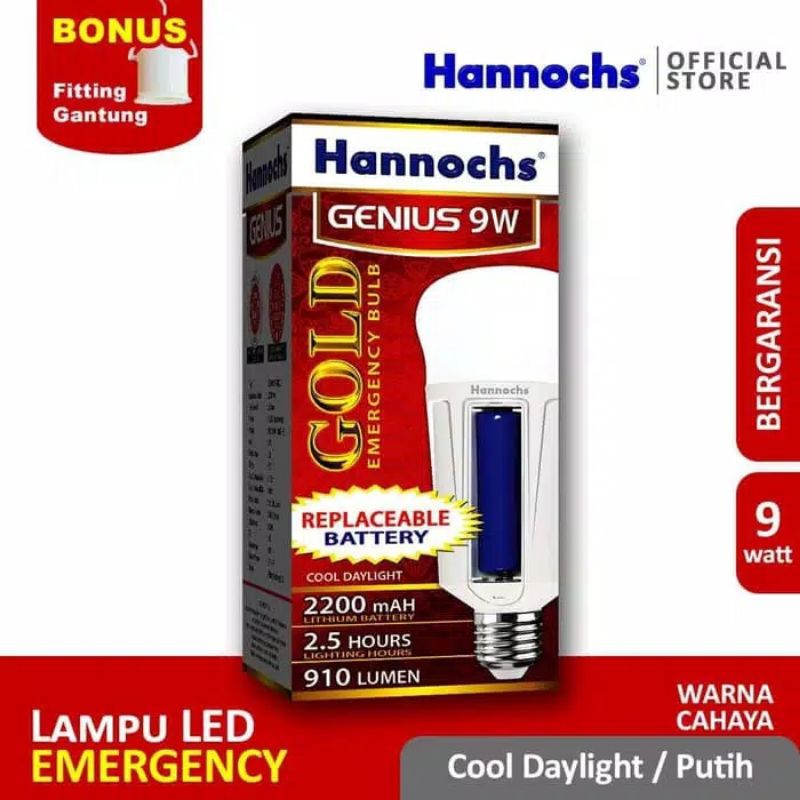 Lampu LED Hannochs Genius Gold 9 Watt