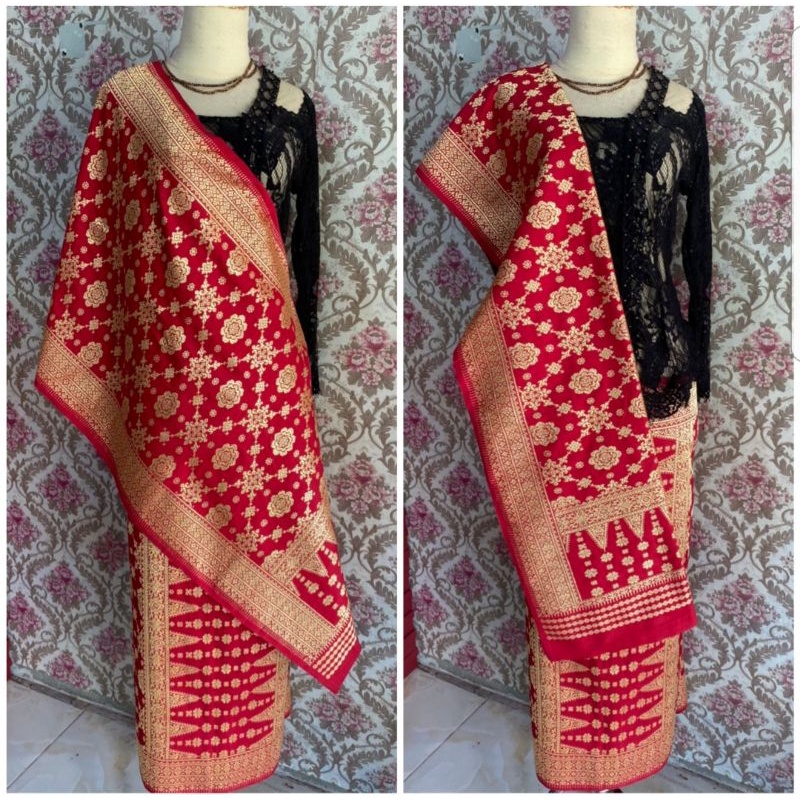 SONGKET PALEMBANG ASLI LEPUS EXCLUSIVE SUTRA ULAT ASLI BENANG BERLIAN ORI (ASLI)