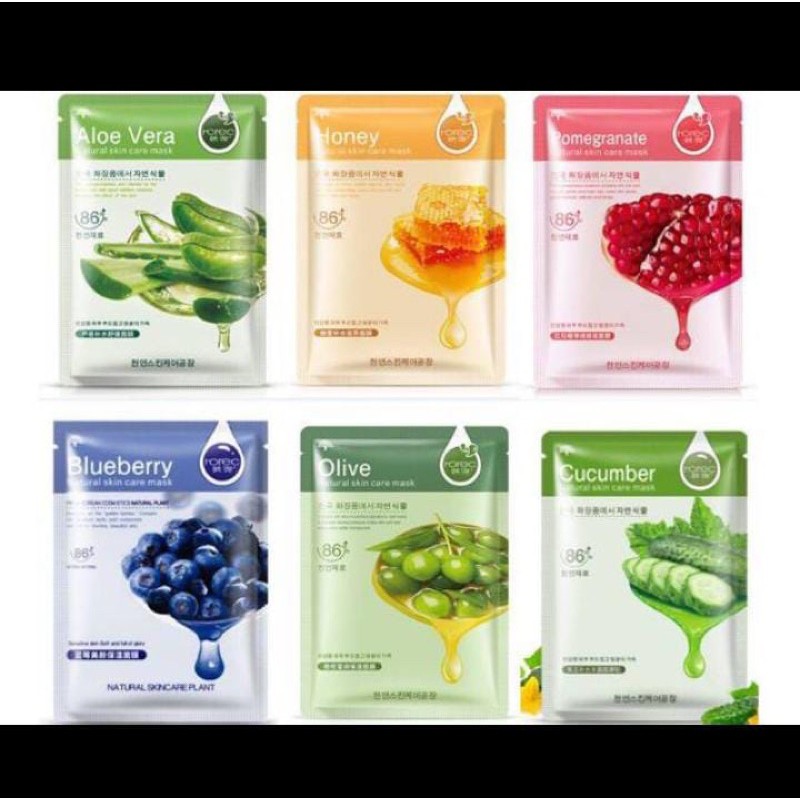 Masker Rorec Natural skin cara mask sheet