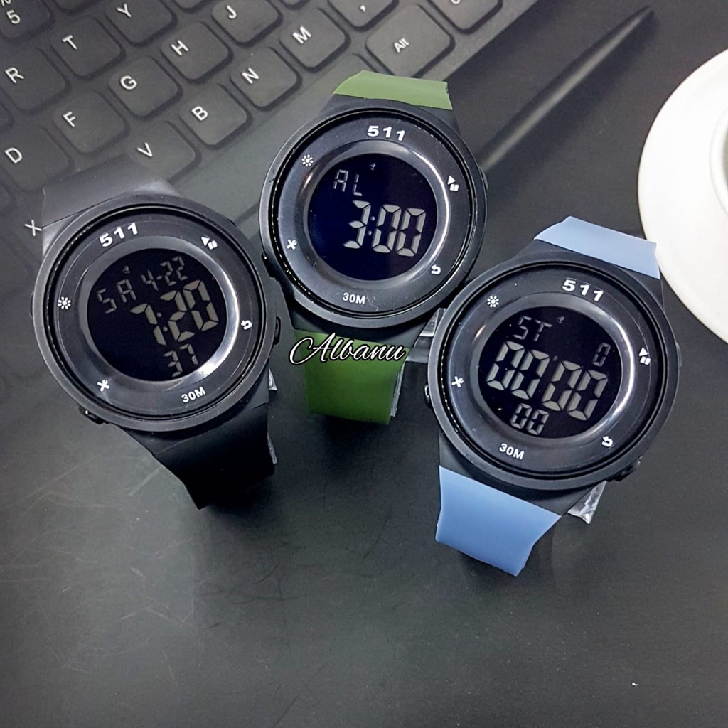 GROSIR JAM TANGAN 511 PRIA DIGITAL TALI GESER RUBBER / JAM TANGAN 511 TERBARU