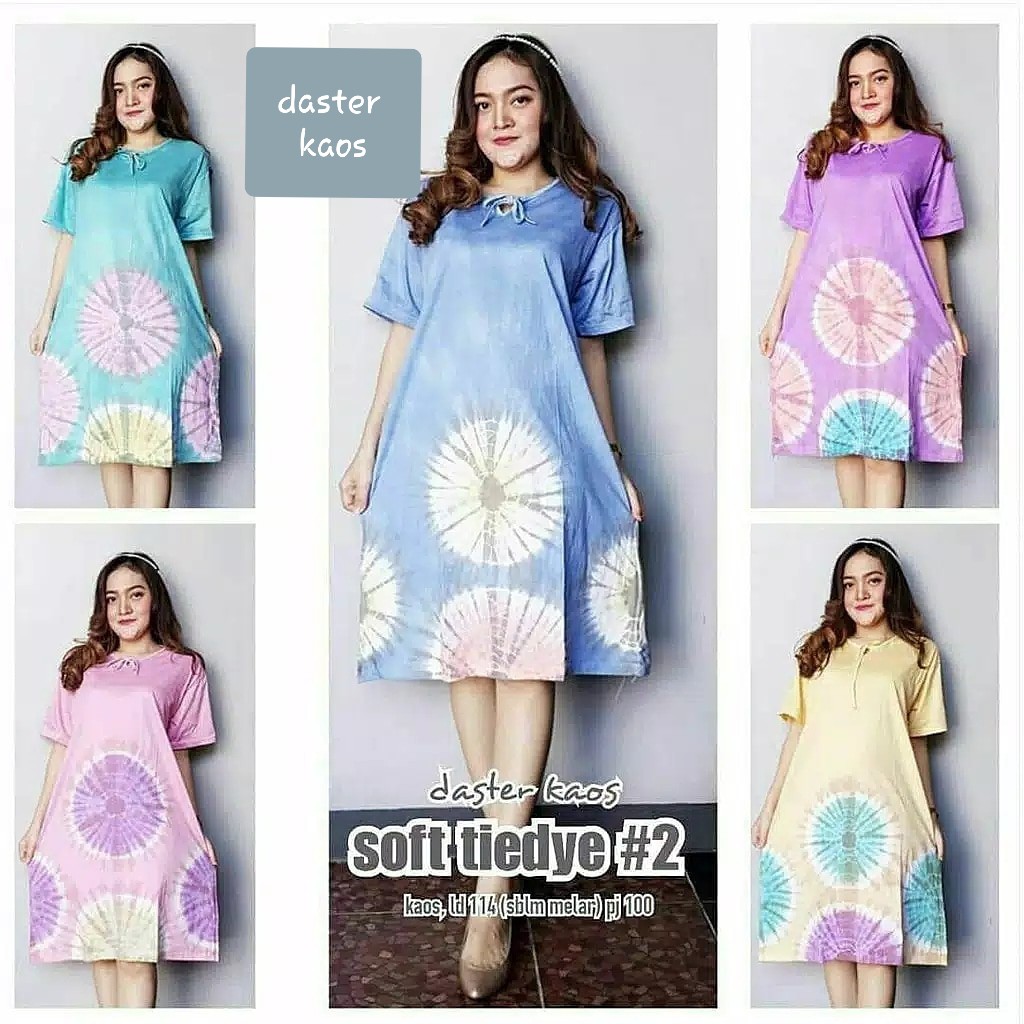 Daster Pendek | Daster Kaos | Daster Kaos Pendek Tiedie