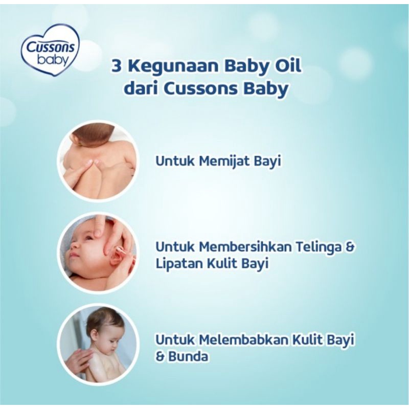 Cussons Baby Oil Ukuran 200 ml (100 ml + 100 ml)