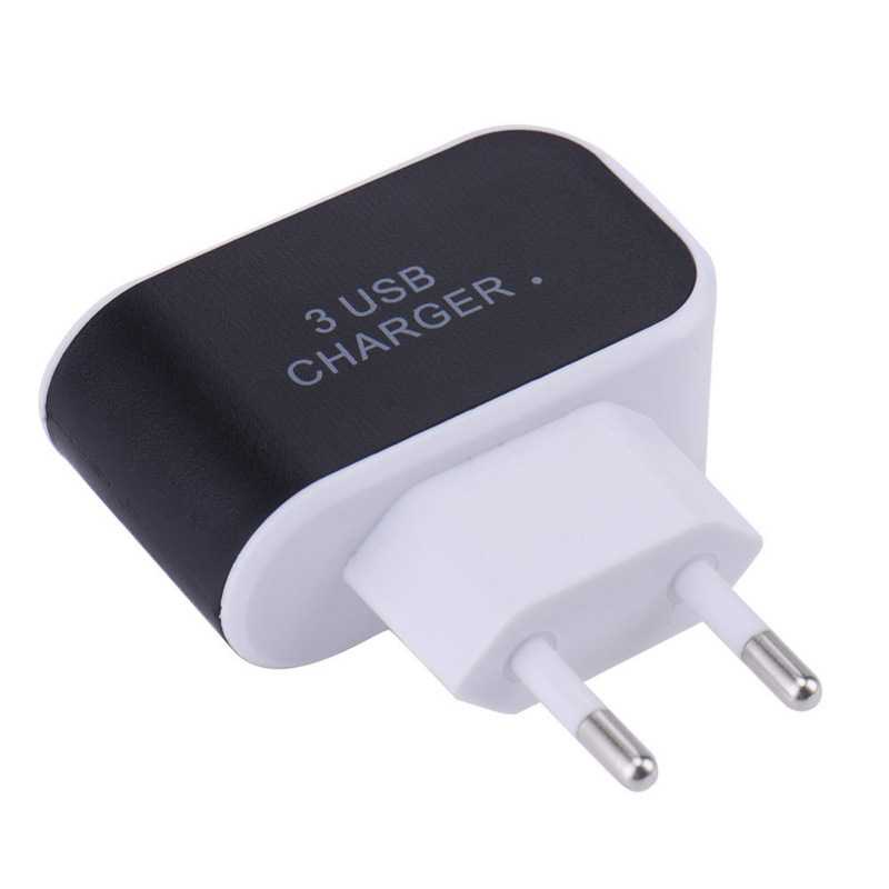Adapter Travel Charger USB 3 Port 5V 3.1A EU Plug LED / Charger Fast Charging Multifungsi 12V Digital / Colokan Charger Hp Pengisian Daya Cepat USB Ponsel Samsung Xiaomi Vivo Oppo Universal / Kepala Charger Type C 3 Port / Adapter Charger Fast Murah Ori