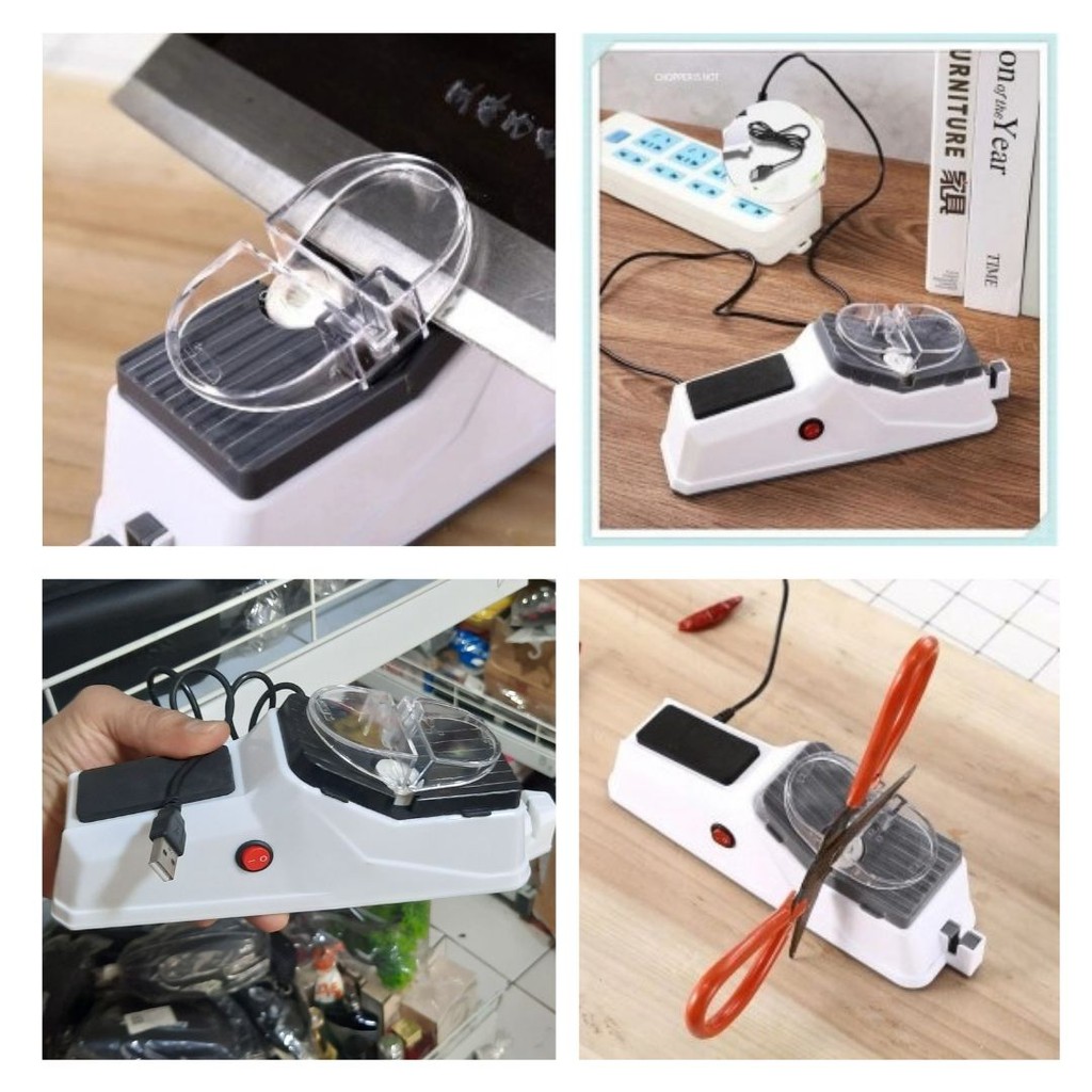 Pengasah Pisau Elektrik USB Otomatis Knife Sharpener  111153