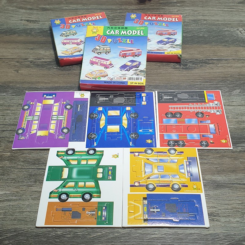 3D Puzzle Model Mobil 5pc - Melatih Kreatifitas &amp; Keterampilan Anak