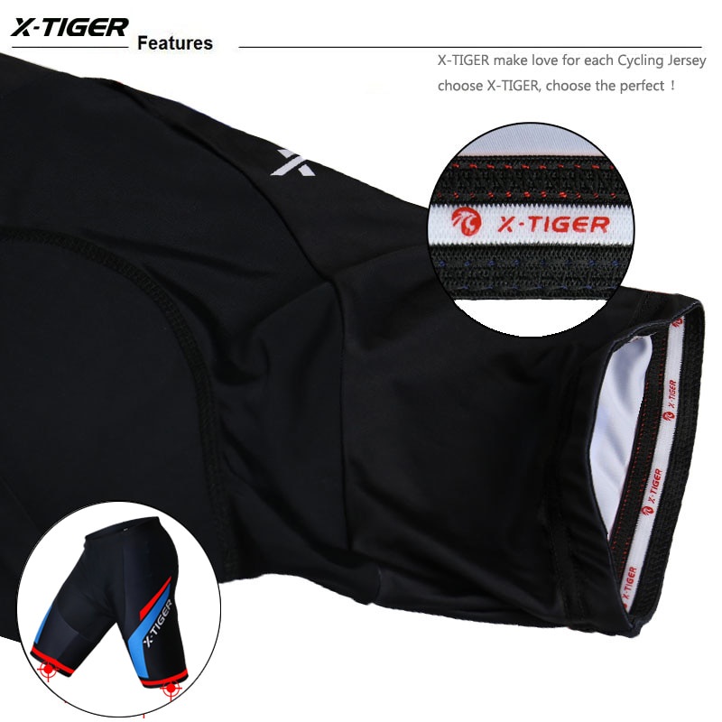 X-TIGER Celana Sepeda Cycling Short dengan 5D Breathable Pad Size XXL - XM-DK-005 - Black Blue