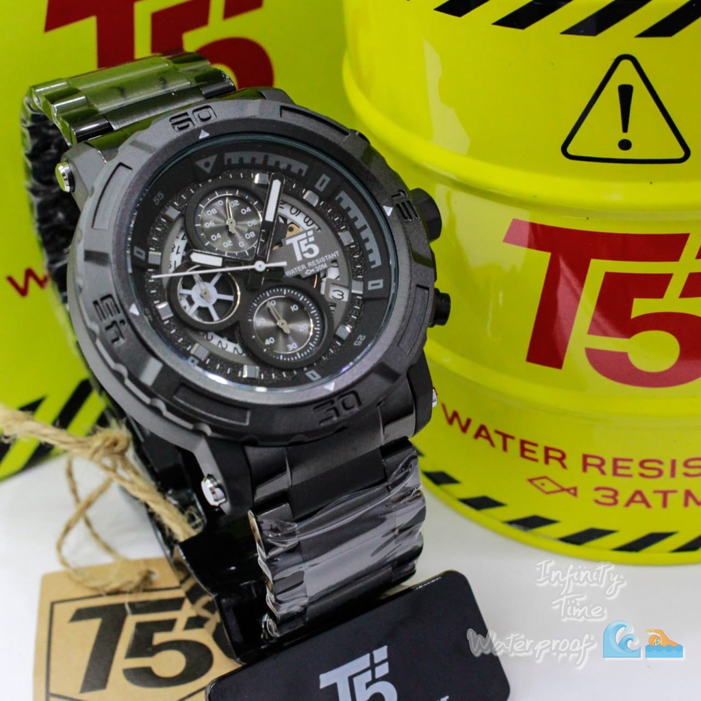 Jam Tangan Cowok T5 H3814G 3814 Chrono dan Tanggal Aktif Kualitas Original Waterproof