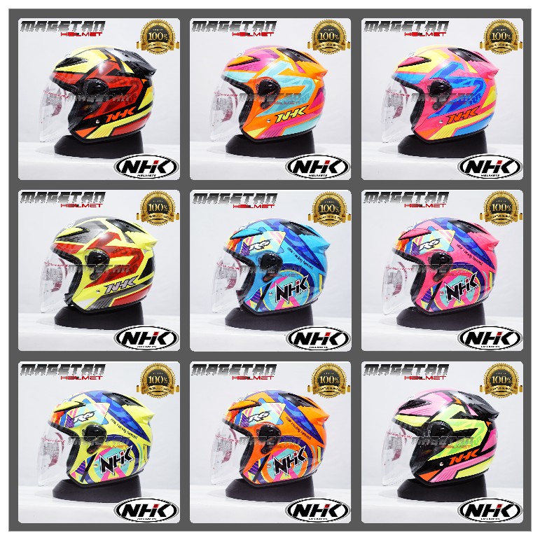 Helm NHK R6 Motif Series Helm Centro Motif Helm Half Face Original 100%