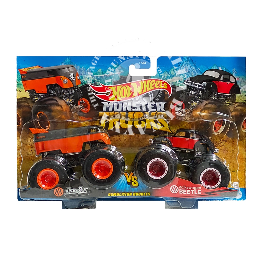 HOT WHEELS Monster Trucks Double - Hotwheels Truck Original Isi 2 - Die Cast Ori