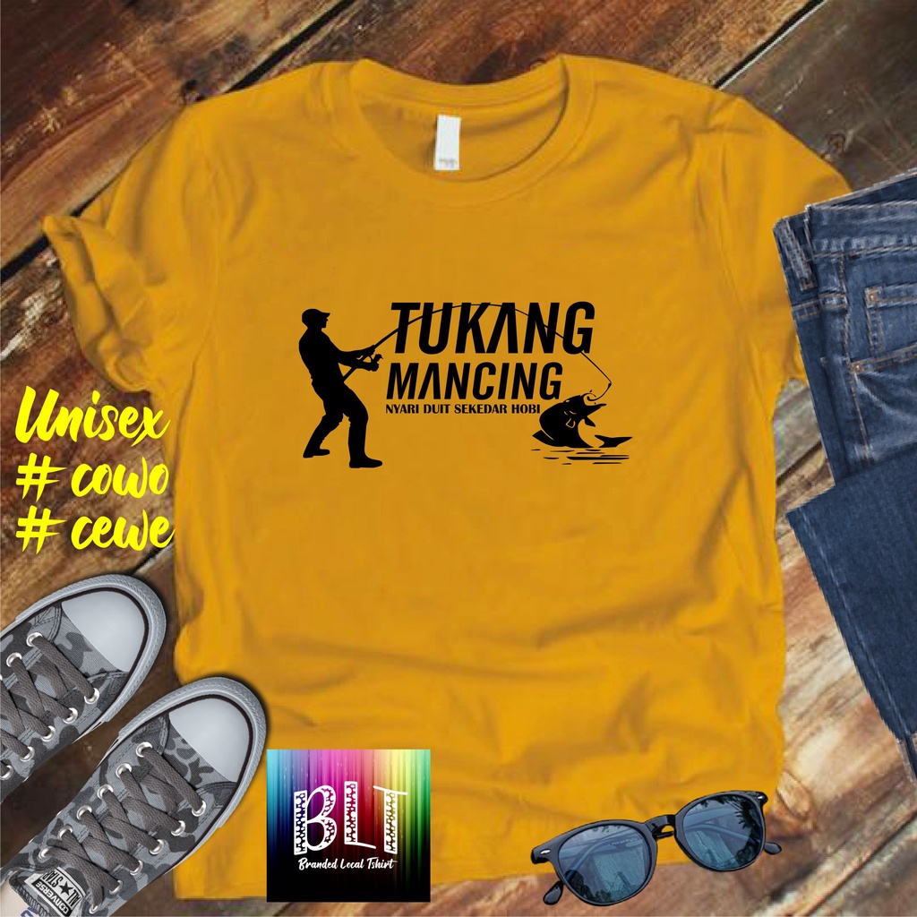 Promo Murah/Kaos Tukang Mancing Lm/KAOS EKSPRESI/KAOS HITS/KAOS BANDUNG/KAOS MURAH/KAOS DISTRO MURAH 2022 PAKAIAN PRIA PAKAIAN WANITA TREND KAOS