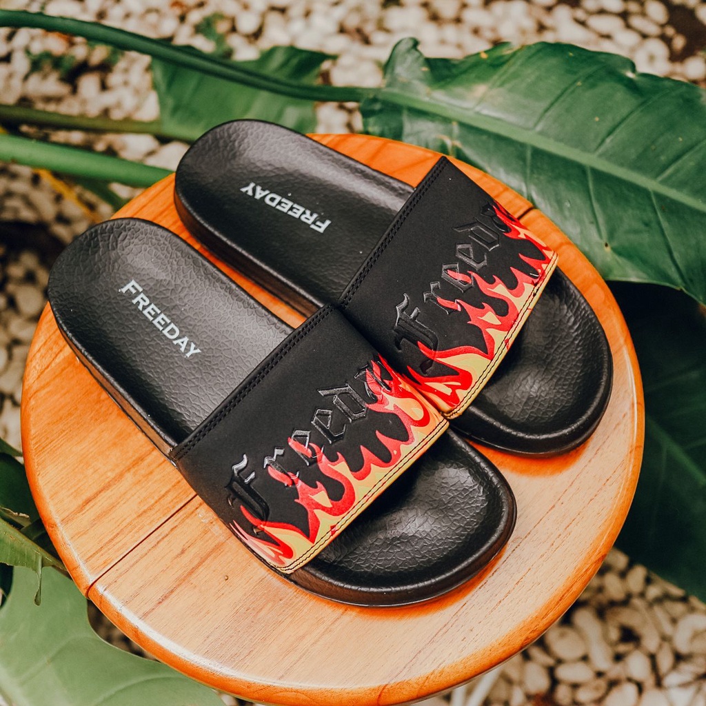 BISA COD SANDAL MURAH FREEDAY SLIDES FLAME SERIES