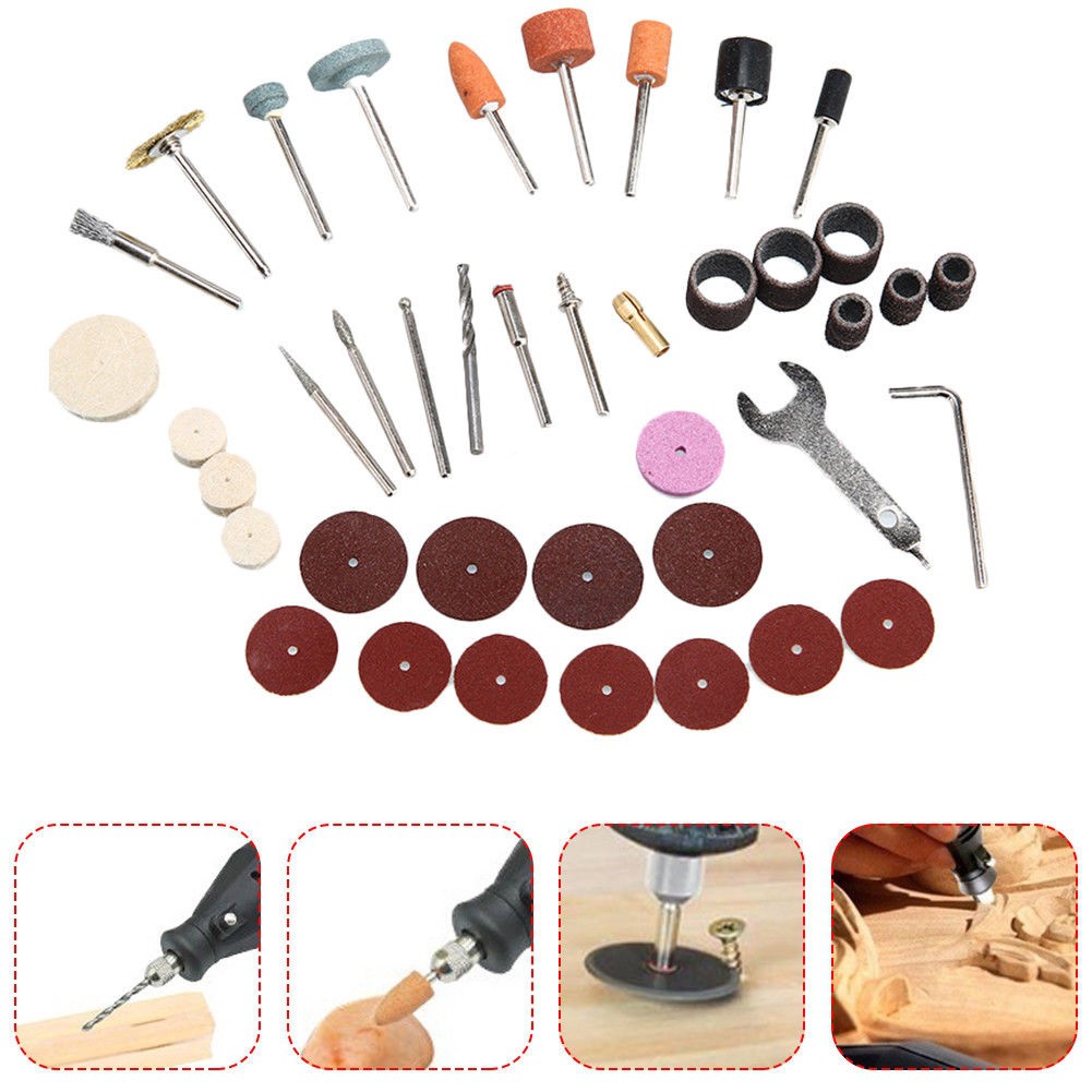 40pcs Rotary Tool Accessories Sanding Abrasive Set Multifunction Drill Mini Cutting Electric Grinder